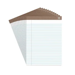Notepads|TRU RED ™ Notepad, 8.5" x 11.75", Narrow Ruled, , 50 Sheets/Pad, Dozen (TR59938/TR58187) White