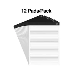 Notepads|TRU RED ™ Notepads, 8.5" x 11.75", Narrow Ruled, , 50 Sheets/Pad, 12 Pads/Pack (TR57384) White