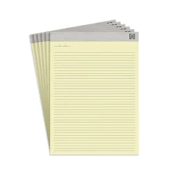 Notepads|TRU RED Notepads, 8.5" x 11.75", Narrow Ruled, , 50 Sheets/Pad, 6 Pads/Pack (TR57377) Canary