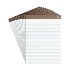 Notepads|TRU RED ™ Notepads, 8.5" x 11.75", Wide Ruled, , 50 Sheets/Pad, Dozen Pads/Pack (TR58185) White