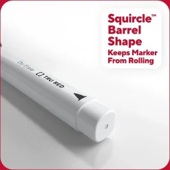 Markers|TRU RED ™ Pen Dry Erase Markers, Fine Tip, Black, 12/Pack (TR61435/TR54566)