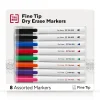 Markers|TRU RED ™ Pen Dry Erase Markers, Fine Tip, Assorted, 8/Pack (TR61443/TR56881)