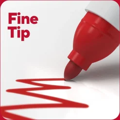 Markers|TRU RED ™ Pen Dry Erase Markers, Fine Tip, Assorted, 12/pack (TR61455)