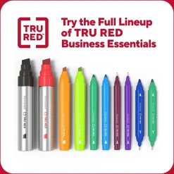 Markers|TRU RED ™ Pen Permanent Markers, Twin Tip, , 4/Pack (TR57829) Black