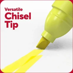 Highlighters|TRU RED ™ Pocket Stick Highlighter with Grip, Chisel Tip, Yellow, 5/Pack (TR54578)