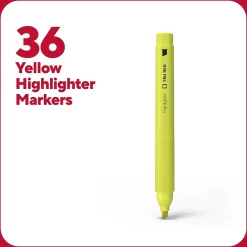 Highlighters|TRU RED ™ Pocket Stick Highlighter with Grip, Chisel Tip, Yellow, 36/Pack (TR54582)