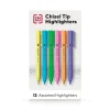 Highlighters|TRU RED ™ Pocket Stick Highlighter with Grip, Chisel Tip, Assorted, 12/Pack (TR54586)