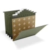 Hanging File Folders|TRU RED ™ Premium Hanging File Folder, 2" Expansion, 5-Tab, Letter Size, Standard Green, 10/Pack (TR45542)