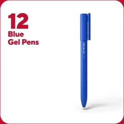 Pens|TRU RED ™ Quick Dry Gel Pens, Fine Point, 0.5mm, , Dozen (TR54472) Blue