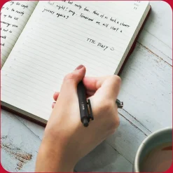 Pens|TRU RED ™ Retractable Quick Dry Gel Pen, Medium Point, 1.0mm, Black, 5/Pack (TR56952)