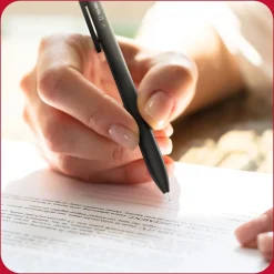 Pens|TRU RED ™ Retractable Quick Dry Gel Pen, Medium Point, 1.0mm, Black, 5/Pack (TR56952)