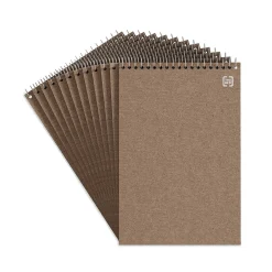 Notepads|TRU RED ™ Steno Pad, 6" x 9", Gregg Ruled, Kraft, 80 Sheets/Pad, Dozen (TR59940/TR58190)