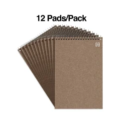 Notepads|TRU RED ™ Steno Pad, 6" x 9", Gregg Ruled, Kraft, 80 Sheets/Pad, Dozen (TR59940/TR58190)