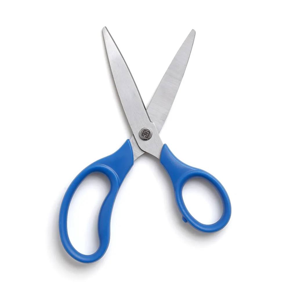 Scissors|TRU RED ™ Student 7" Stainless Steel Scissors, Straight Handle, Right & Left Handed, Assorted Colors (TR55048)