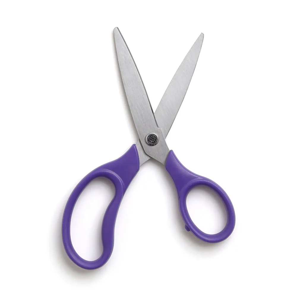 Scissors|TRU RED ™ Student 7" Stainless Steel Scissors, Straight Handle, Right & Left Handed, Assorted Colors (TR55048)