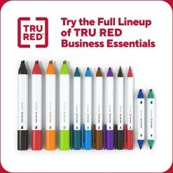 Markers|TRU RED ™ Tank Dry Erase Markers, Twin Tip, Assorted, 4/Pack (TR61439/TR57838)