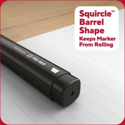 Markers|TRU RED ™ Tank Permanent Markers, Chisel Tip, Black, 5/Pack (TR54523)