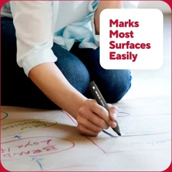 Markers|TRU RED ™ Tank Permanent Markers, Chisel Tip, Black, 5/Pack (TR54523)