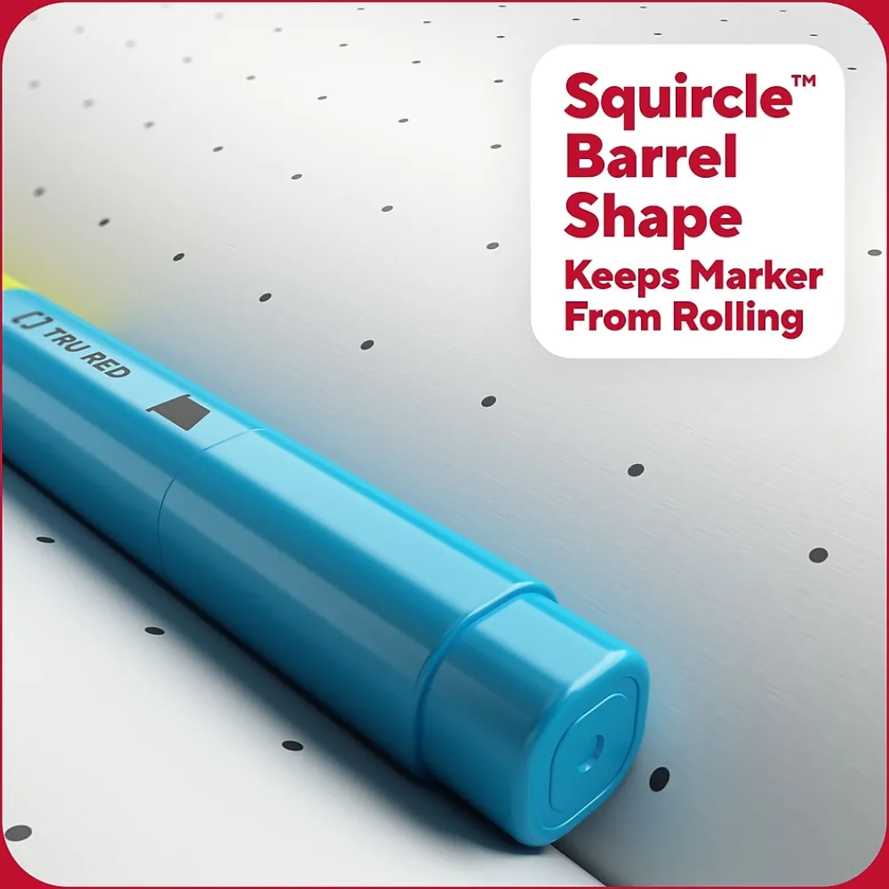 Highlighters|TRU RED ™ Twin Tip Highlighters, Chisel Tip, Assorted Colors, 3/Pack (TR57834)