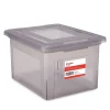 File Storage|TRU RED ™ Weather-Resistant File Box, Letter/Legal, Frost Gray, 4/Carton (TR57623CT)