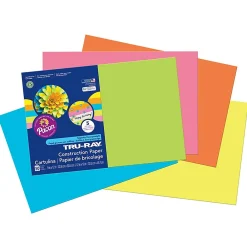 Construction Paper*Tru-Ray 12" x 18" Construction Paper, Assorted Hot Colors, 50 Sheets/Pack, 3 Packs (PAC6597-3)