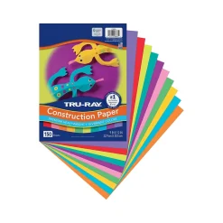 Construction Paper*Tru-Ray 9" x 12" Construction Paper, Vibrant Assorted, 150 Sheets/Pack (P6685)