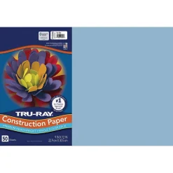Construction Paper*Pacon Tru-Ray 12" x 18" Construction Paper, Sky Blue, 50 Sheets (P103048)