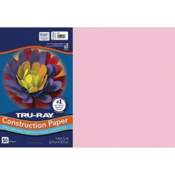 Construction Paper*Tru-Ray 12" x 18" Construction Paper, Pink, 50 Sheets (P103044)