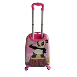 11" Hardside Carry-On Suitcase, 3-Wheeled Spinner, TSA Checkpoint Friendly, Pink (T0501-PeppyPand)<TUCCI New