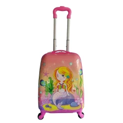 17" Hardside Carry-On Suitcase, 3-Wheeled Spinner, TSA Checkpoint Friendly, Pink (T0392-Goldymerm)<TUCCI Hot