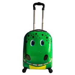 11" Hardside Carry-On Suitcase, 4-Wheeled Spinner, TSA Checkpoint Friendly, Green (T0395-Baby Dino)<TUCCI Outlet