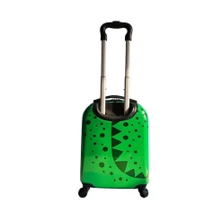 11" Hardside Carry-On Suitcase, 4-Wheeled Spinner, TSA Checkpoint Friendly, Green (T0395-Baby Dino)<TUCCI Outlet