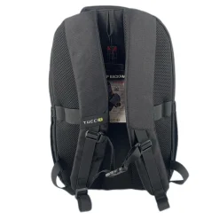 TUCCI BIKER Laptop Backpack, Medium, Black (T0573)