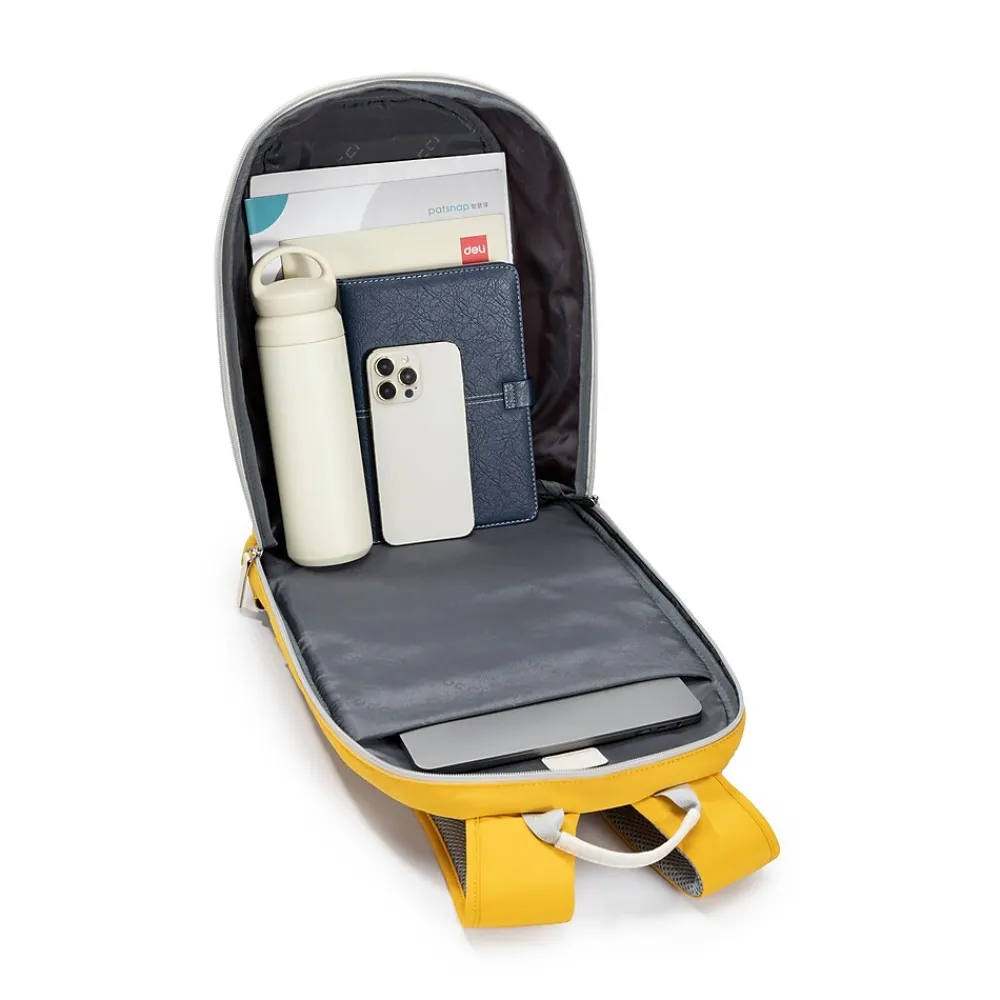 TUCCI BlazeBolt Laptop Backpack, Medium, Yellow (T0595)