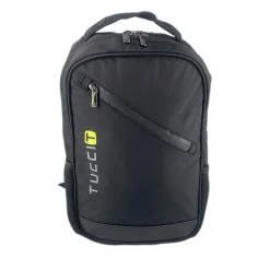 TUCCI CITY RIDER Laptop Backpack, Medium, Black (T0566)