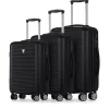 Hardside Spinner Carry-On Luggage Set, TSA Checkpoint Friendly (T0280-03PC-BLK)<TUCCI Sale
