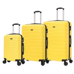 Hardside Spinner Carry-On Luggage Set, TSA Checkpoint Friendly (S0568-03PC-MUYL)<TUCCI Discount