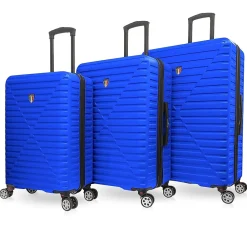 Hardside Spinner Carry-On Luggage Set, TSA Checkpoint Friendly (T0129-03PC-BLU)<TUCCI Clearance