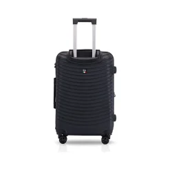 Italy FLETTERE 22.8" Hardside Carry-On Suitcase, 8-Wheeled Spinner, Black (T0281-20in-BLK)<TUCCI New