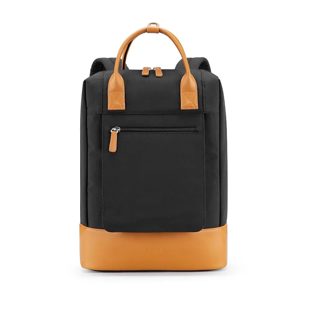TUCCI Laptop Backpack, Medium, Black (T0636)