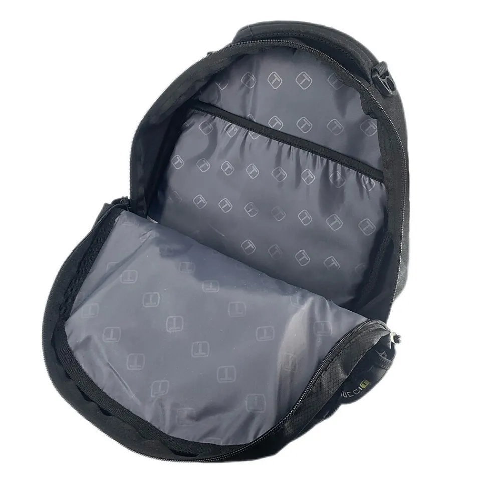 TUCCI Laptop Backpack, Medium, Black (T0565)