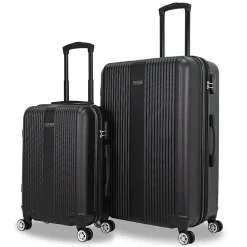 2-Piece Hardside Spinner Luggage Set, TSA Checkpoint Friendly, Black (S0536-02PC-BLK)<TUCCI Sale