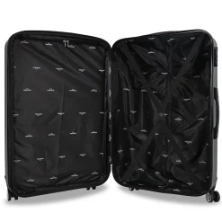 2-Piece Hardside Spinner Luggage Set, TSA Checkpoint Friendly, Black (S0536-02PC-BLK)<TUCCI Sale