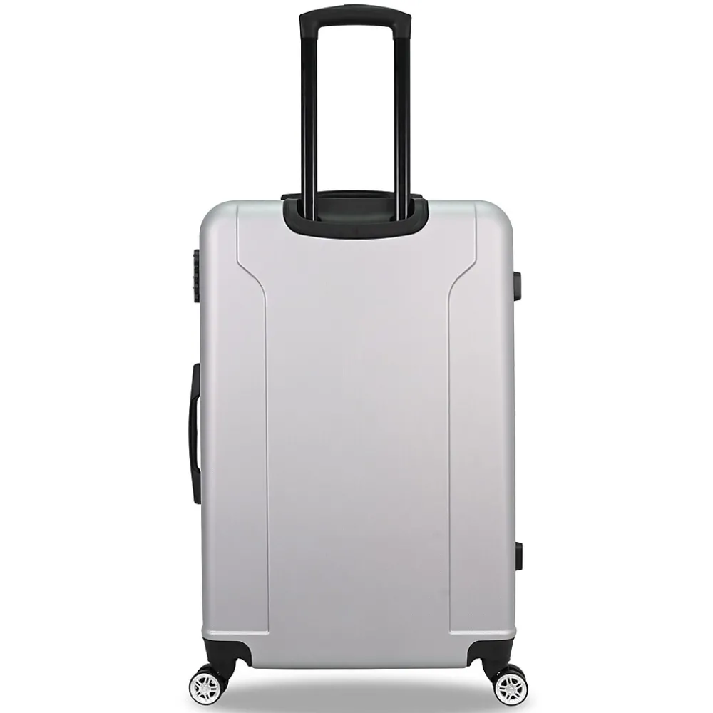 2-Piece Hardside Spinner Carry-On Luggage Set, TSA Checkpoint Friendly, Silver (S0536-02PC-SLV)<TUCCI Clearance