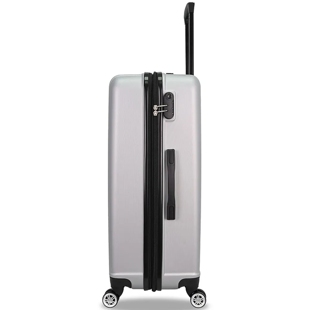 2-Piece Hardside Spinner Carry-On Luggage Set, TSA Checkpoint Friendly, Silver (S0536-02PC-SLV)<TUCCI Clearance