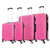 4-Piece Hardside Spinner Carry-On Luggage Set, TSA Checkpoint Friendly, Fushcia (T0533-04PC-FUSH)<TUCCI Sale
