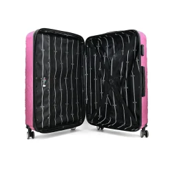 4-Piece Hardside Spinner Carry-On Luggage Set, TSA Checkpoint Friendly, Fushcia (T0533-04PC-FUSH)<TUCCI Sale