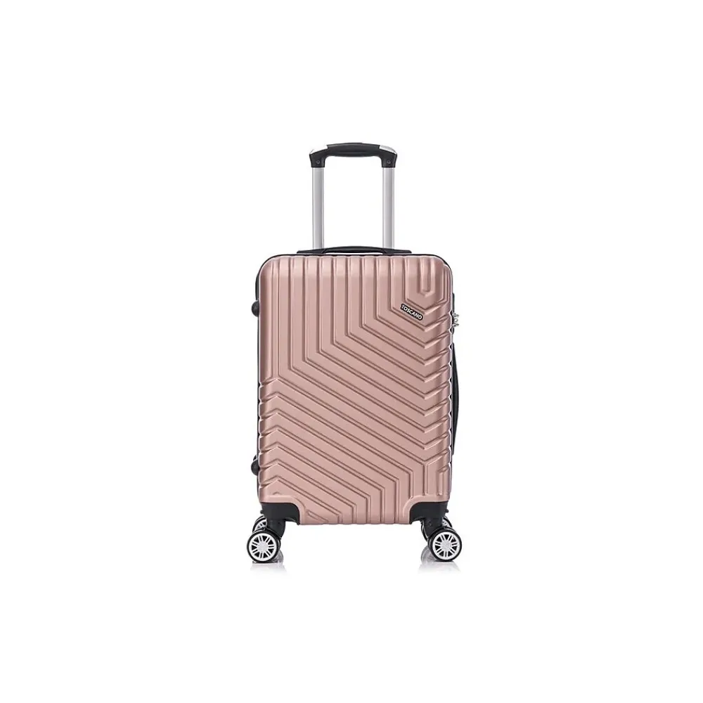 3-Piece Hardside Spinner Carry-On Luggage Set, TSA Checkpoint Friendly, Rose Gold (S0567-03PC-RGD)<TUCCI Clearance