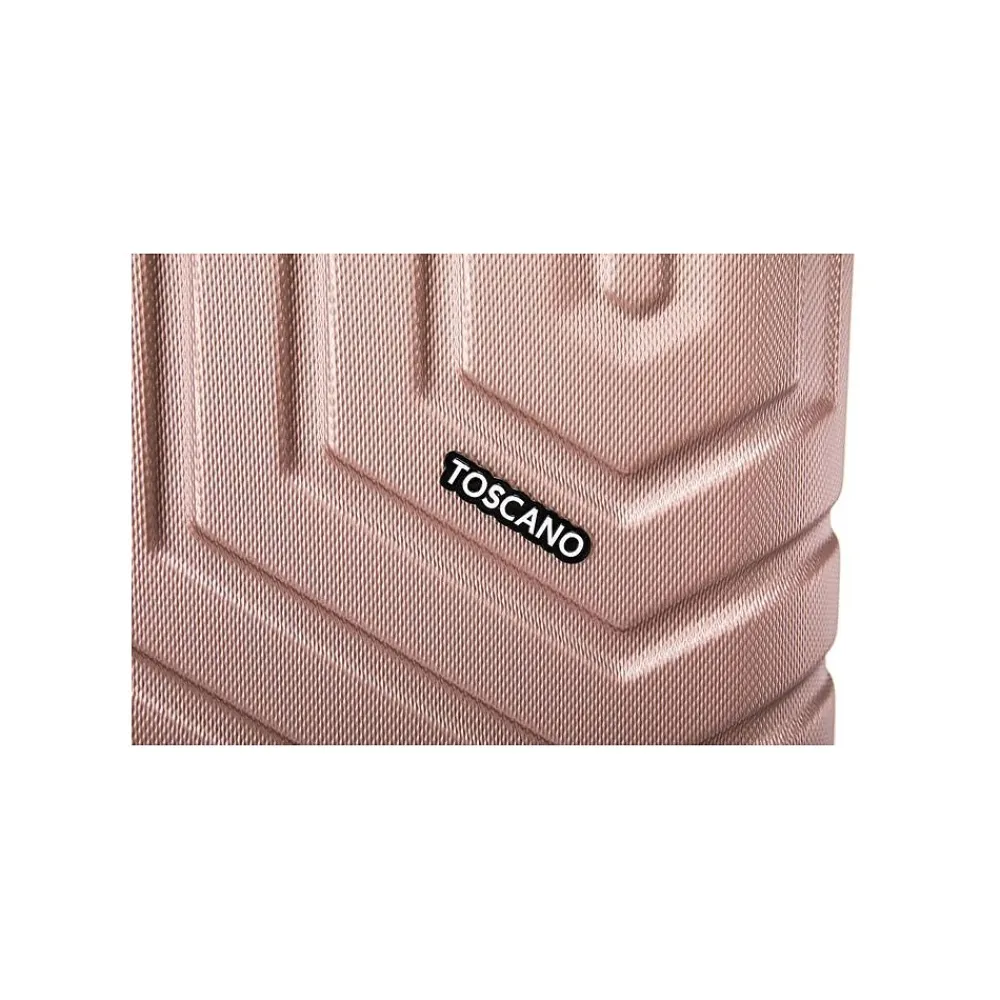 3-Piece Hardside Spinner Carry-On Luggage Set, TSA Checkpoint Friendly, Rose Gold (S0567-03PC-RGD)<TUCCI Clearance