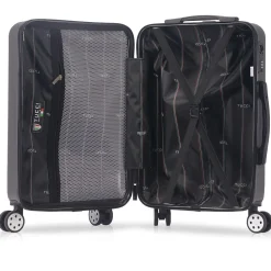 3-Piece Hardside Spinner Carry-On Luggage Set, TSA Checkpoint Friendly (T0280-03PC-CHL)<TUCCI Hot